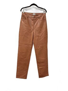 Wilfred Faux Leather Pants Tan Size 10